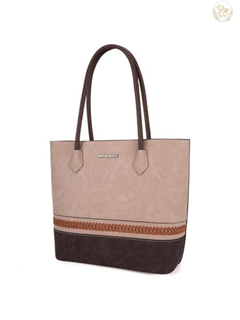 Montana West Woven Tote Bag Vegan Leather Satchel Shoulder Purse
